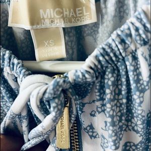 Michael Kors blue and white floral print sundress